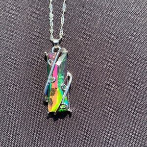 Rainbow Leaf Necklace